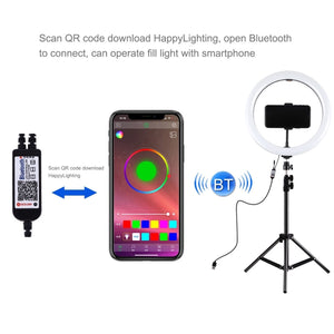 PULUZ 11,8 Zoll 30 cm RGBW-Licht + 1,1 m Stativständeroberfläche ...