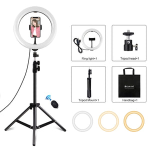 PULUZ 10,2 pollici 26 cm Anello luminoso + 1,1 m Supporto per treppiede USB 3...