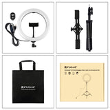 PULUZ Luce da 10,2 pollici 26 cm + Supporto per treppiede da 1,1 m + Staffe p...