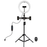 PULUZ Luce da 10,2 pollici 26 cm + Supporto per treppiede da 1,1 m + Staffe p...