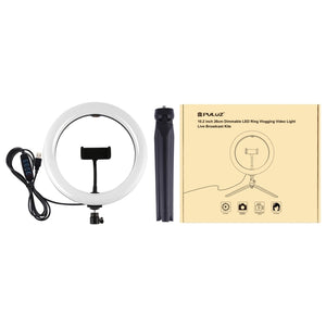 PULUZ 10.2 pollici 26 cm Selfie Beauty Light + Supporto per treppiede da tavo...