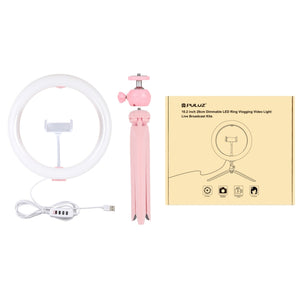 PULUZ 10,2 pollici 26 cm Luce + Supporto per treppiede da tavolo USB 3 modali...