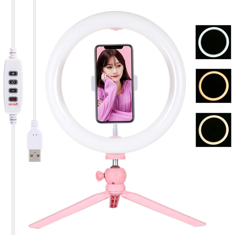 PULUZ 10,2 pollici 26 cm Luce + Supporto per treppiede da tavolo USB 3 modali...