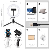 PULUZ 7,9 pollici 20 cm Luce + Supporto per treppiede da tavolo USB 3 modalit...