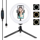 PULUZ 7,9 pollici 20 cm Luce + Supporto per treppiede da tavolo USB 3 modalit...