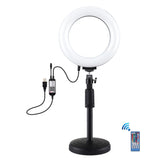 PULUZ 6,2 pollici 16 cm RGBW Luce + Base rotonda Supporto da tavolo USB Dimme...