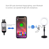 PULUZ 6,2 pollici 16 cm RGBW Luce + Base rotonda Supporto da tavolo USB Dimme...