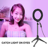 PULUZ 6,2 pollici 16 cm RGBW Luce + Supporto per treppiede da tavolo + Anello...