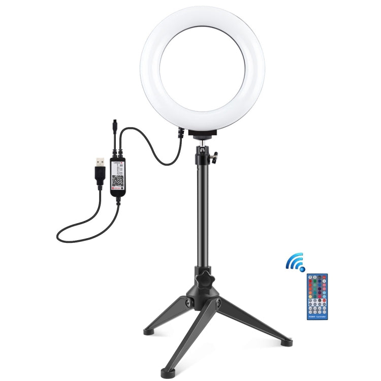 PULUZ 6,2 pollici 16 cm RGBW Luce + Supporto per treppiede da tavolo + Anello...