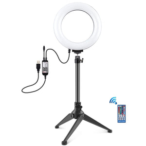 PULUZ 6,2 pollici 16 cm RGBW Luce + Supporto per treppiede da tavolo + Anello...