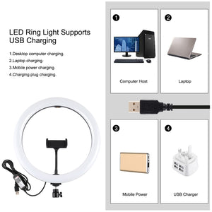PULUZ 11,8 pollici 30 cm Luce RGBW + Supporto da 1,65 m + Staffe per doppio t...