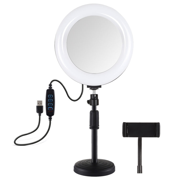 PULUZ 7,9 pollici 20 cm Luce per specchio + Base rotonda Supporto da tavolo 3...