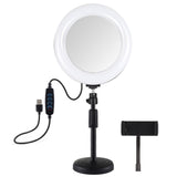 PULUZ 7,9 pollici 20 cm Luce per specchio + Base rotonda Supporto da tavolo 3...