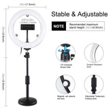 PULUZ 7,9 pollici 20 cm Luce per specchio + Base rotonda Supporto da tavolo 3...