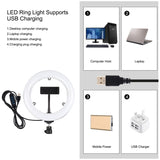 PULUZ 7,9 pollici 20 cm Luce per specchio + Base rotonda Supporto da tavolo 3...
