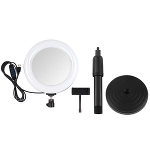 PULUZ 7,9 pollici 20 cm Luce per specchio + Base rotonda Supporto da tavolo 3...