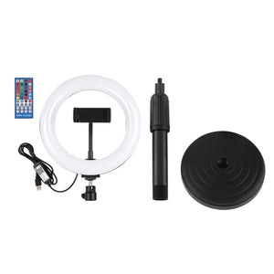 PULUZ 7,9 pollici 20 cm RGBW Luce + Base rotonda Supporto da tavolo Dimmerabi...