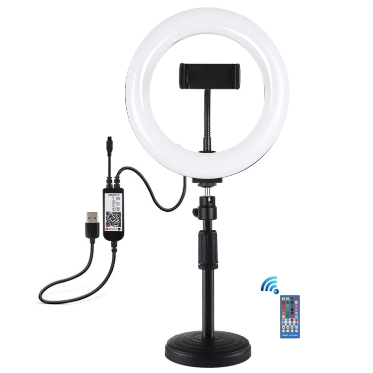 PULUZ 7,9 pollici 20 cm RGBW Luce + Base rotonda Supporto da tavolo Dimmerabi...