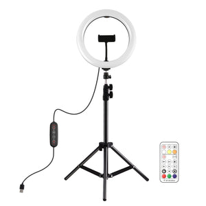 PULUZ 10.2 pollici 26cm Marquee LED RGBWW Selfie Beauty Light + 1.1m Supporto...