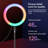 PULUZ 10.2 pollici 26cm Marquee LED RGBWW Selfie Beauty Light + 1.1m Supporto...