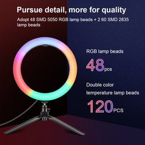 PULUZ 10.2 pollici 26 cm Marquee LED RGBWW Selfie Beauty Light + Supporto per...