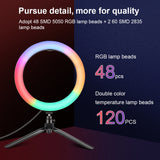 PULUZ 10.2 pollici 26 cm Marquee LED RGBWW Selfie Beauty Light + Supporto per...