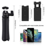 Trépied perche à selfie PULUZ + pince pour téléphone