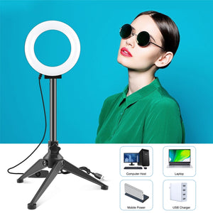 PULUZ 4,7 Zoll 12 cm Ringlicht + Tischstativ