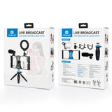 PULUZ 4-in-1-Vlogging-Live-Übertragungs-Smartphone-Video-Rig + 4,3-Zoll-RGBW-Ring...