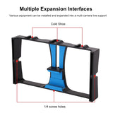 PULUZ 4-in-1-Vlogging-Live-Übertragungs-Smartphone-Video-Rig + 4,3-Zoll-RGBW-Ring...