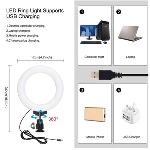 PULUZ 4-in-1-Vlogging-Live-Übertragungs-Smartphone-Video-Rig + 4,3-Zoll-RGBW-Ring...