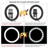PULUZ 7,9 pollici 20 cm Anello Luce curva + Supporto da tavolo USB 3 modalità...