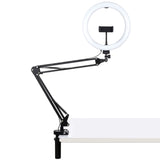 PULUZ 10.2 pollici 26 cm Luce curva ad anello + supporto da tavolo USB 3 moda...