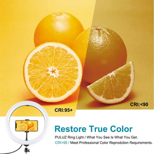 PULUZ 11,8 pollici 30 cm luce + 1,1 m supporto per treppiede superficie curva...