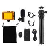 PULUZ 4 in 1 Vlogging Live Mini Octopus Staffa Kit + Luce da studio + Microfo...