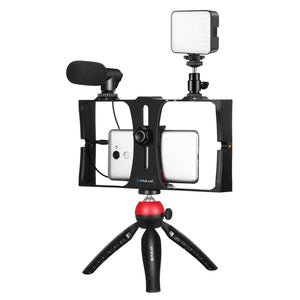 PULUZ 4-in-1-Vlogging-Live-Übertragungs-LED-Selfie-Fülllicht-Ausrüstungsset...
