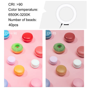 PULUZ 4,7 pollici 12 cm Anello luminoso orizzontale Doppio staffe per telefon...