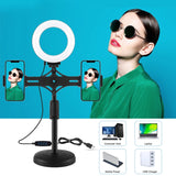 PULUZ 4,7 pollici 12 cm Anello luminoso orizzontale Doppio staffe per telefon...