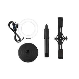PULUZ 4,7 pollici 12 cm Anello luminoso orizzontale Doppio staffe per telefon...