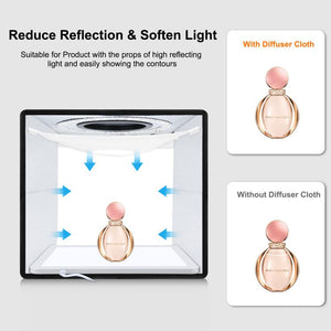 PULUZ 25 cm Anneau lumineux LED pliable et portable à IRC élevé pour...