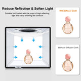 PULUZ 25 cm Anneau lumineux LED pliable et portable à IRC élevé pour...