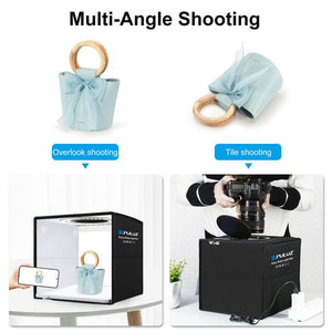 PULUZ 25 cm Anneau lumineux LED pliable et portable à IRC élevé pour...