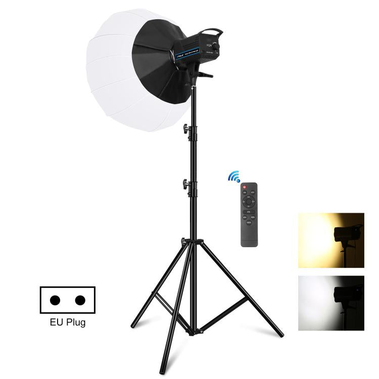 PULUZ 220V 150W 3200K-5600K Luce video da studio + supporto luce da 2,8 m + k...