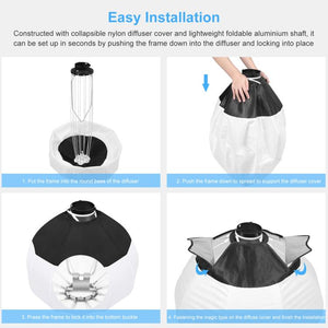 PULUZ 220 V 150 W 3200 K-5600 K Studio-Videolicht + 2,8 m Lichtstativ + k...