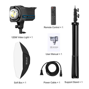 PULUZ 150W 3200K-5600K Kit luce stroboscopica per studio fotografico con rifl...