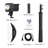 PULUZ 150W 3200K-5600K Kit luce stroboscopica per studio fotografico con rifl...