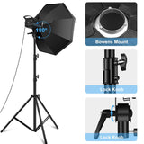 PULUZ 150W 3200K-5600K Kit luce stroboscopica per studio fotografico con rifl...