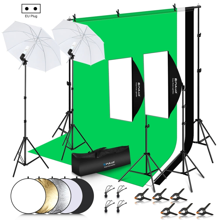 Kit fotografico Softbox da studio con luce LED PULUZ con sfondo, riflettente,...