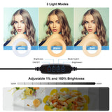 PULUZ 7,9 pollici 20 cm Anello Selfie Luce + Clip per monitor 3 modalità USB ...