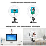 PULUZ 7,9 pollici 20 cm Anello Selfie Luce + Clip per monitor 3 modalità USB ...